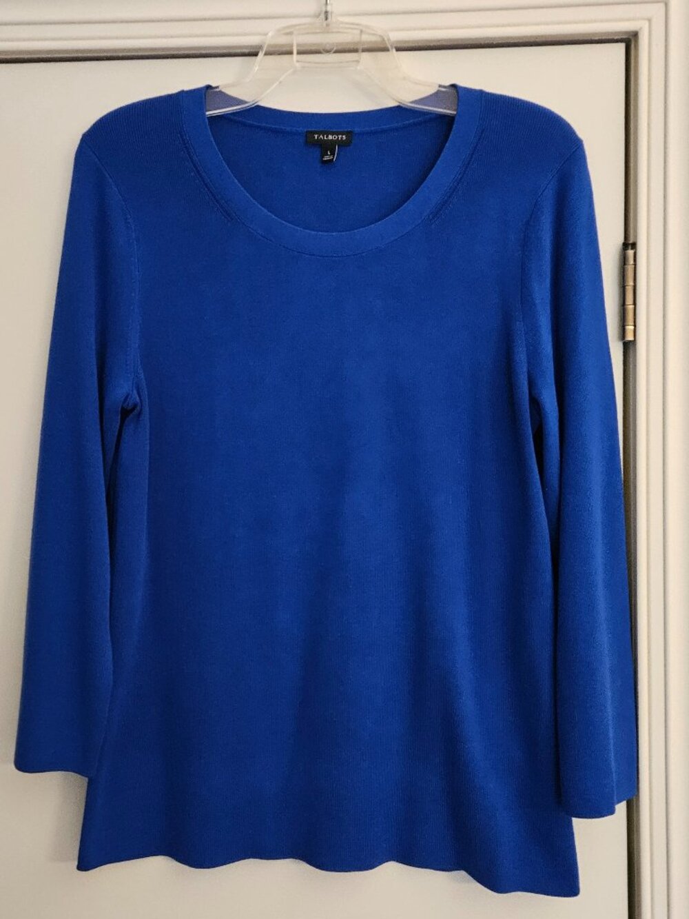 Talbots Pullover Sweater Size L Royal Blue New Without Tags Cotton Blend